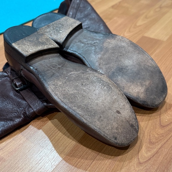 Frye Women's Tall Dark Brown Leather Boots - Picture 8 of 8